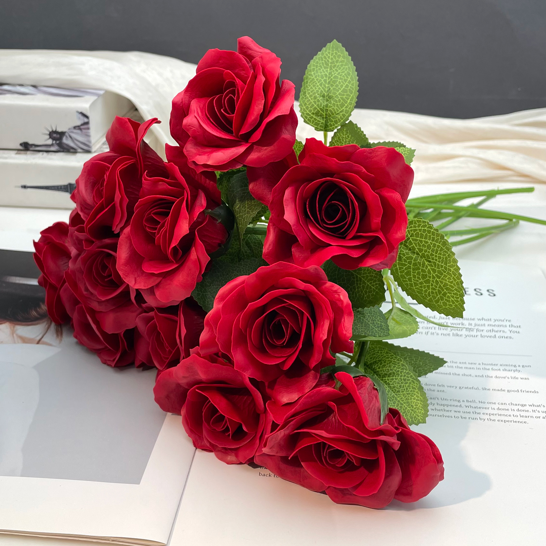 香皂花曼塔玫瑰手工DIY材料包仿真玫瑰节日礼品生日礼物红色花瓣