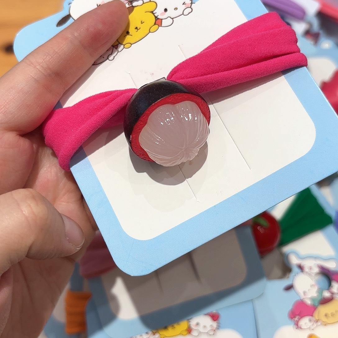 布艺铁合金半颗山竹发绳