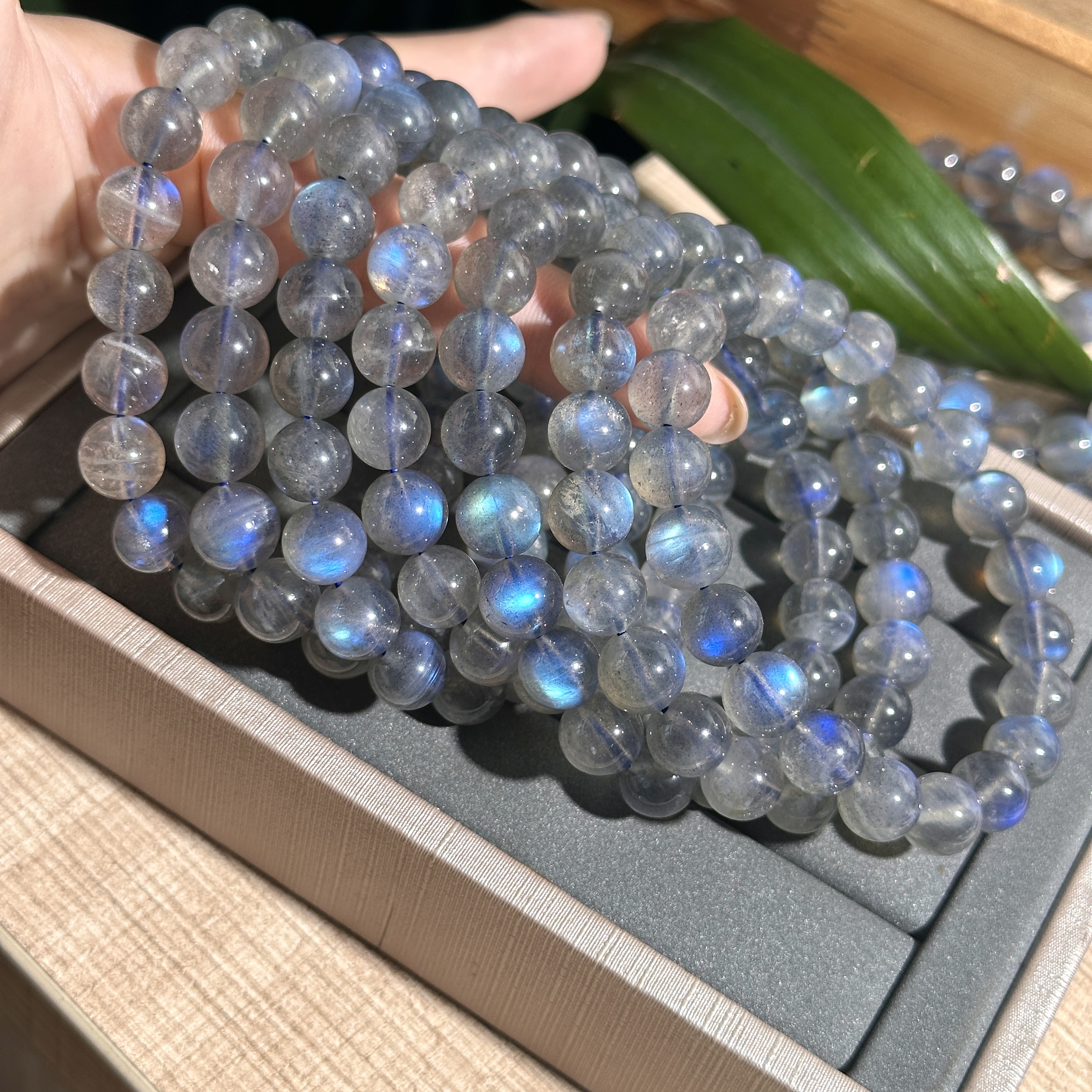 L104 天然拉长石手串 多样性发其一