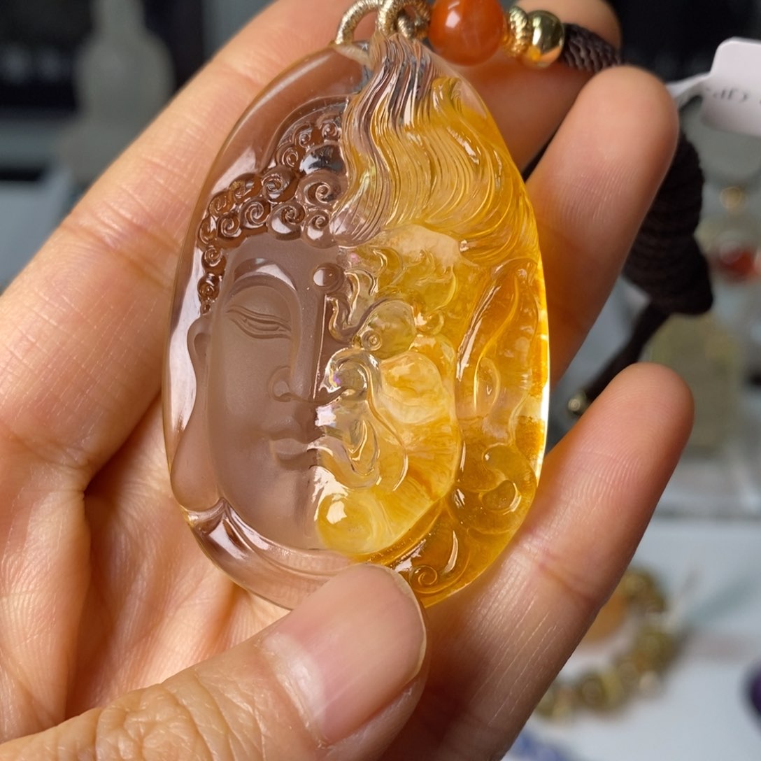 水晶雕件未镶嵌胶花吊坠Jp37723飞飞