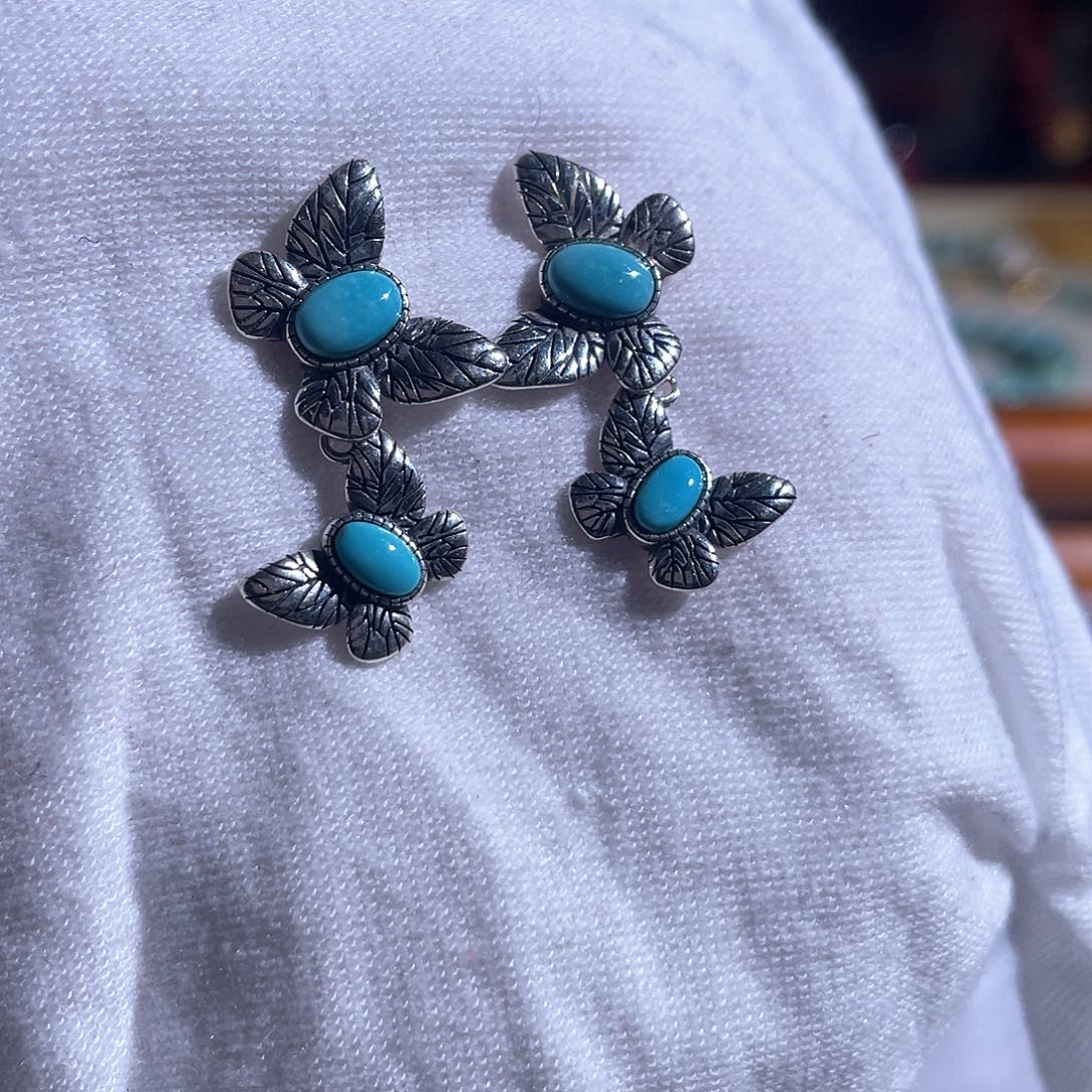 绿松石配饰银S925镶嵌