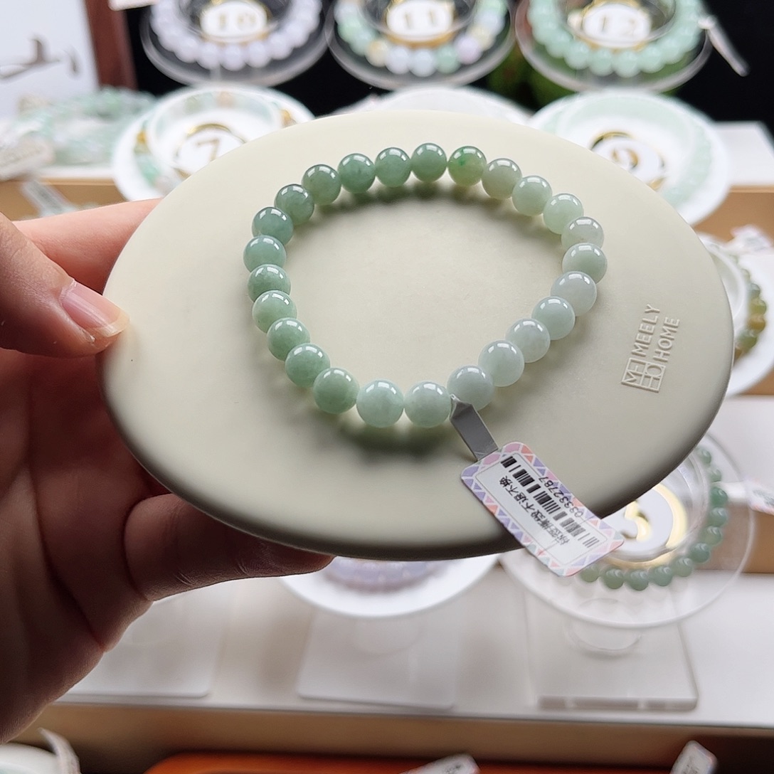 翡翠未镶嵌手链卡7.6