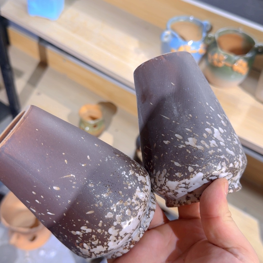 紫砂花盆粗陶 醋醋