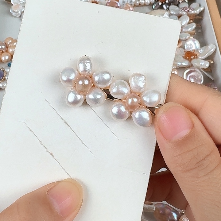 淡水珍珠发饰未镶嵌