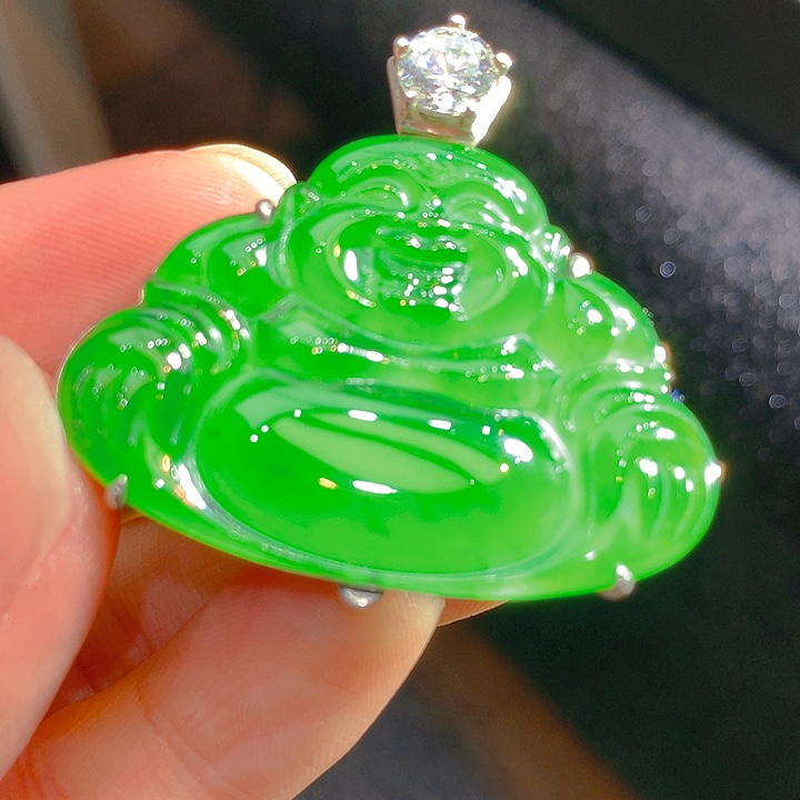 【闪购商品】翡翠颈饰银S925镶嵌翡翠