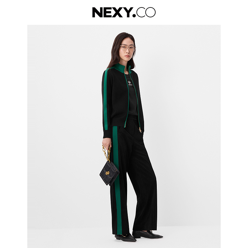 NEXY.CO/奈蔻时尚气质羊毛长袖针织衫XI00455C4/XI00468W0