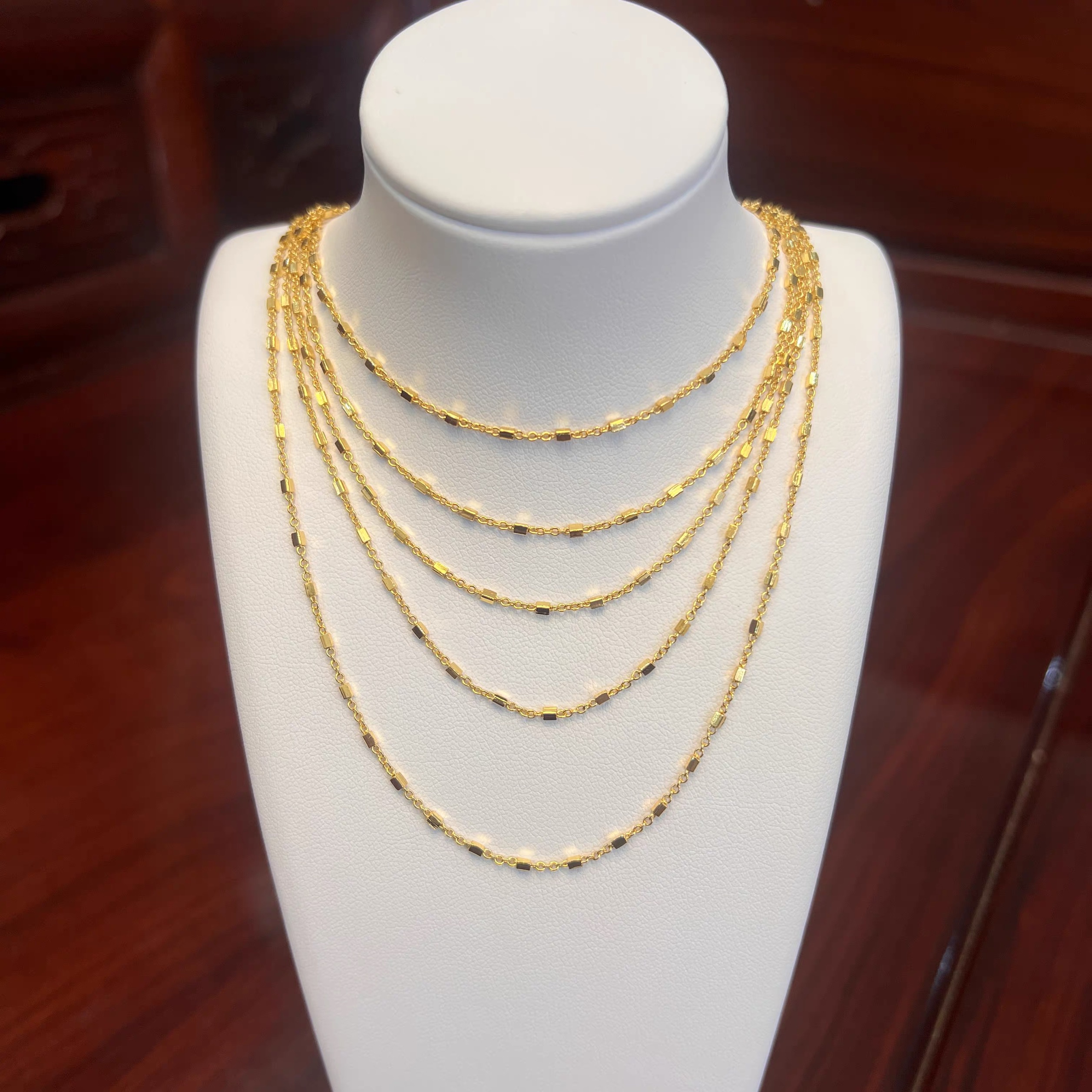 吉言小方糖锁骨项链