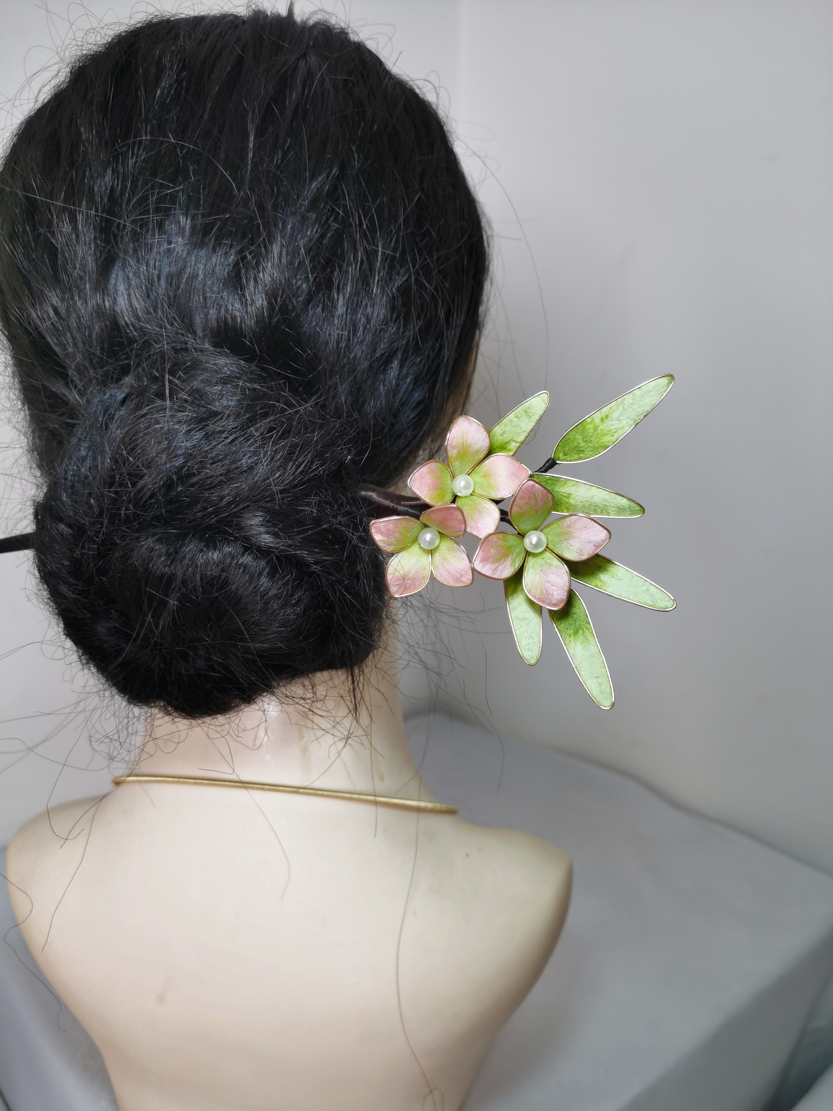 原创手工非遗绒花发簪子古风复古发饰现代百搭收藏中国风汉服发钗