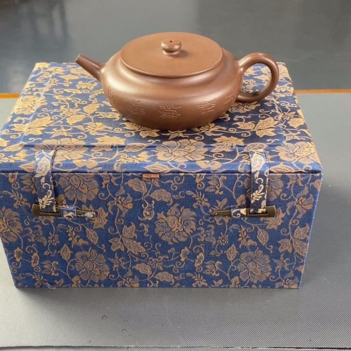 茶壶紫砂紫泥全手工扁承壶