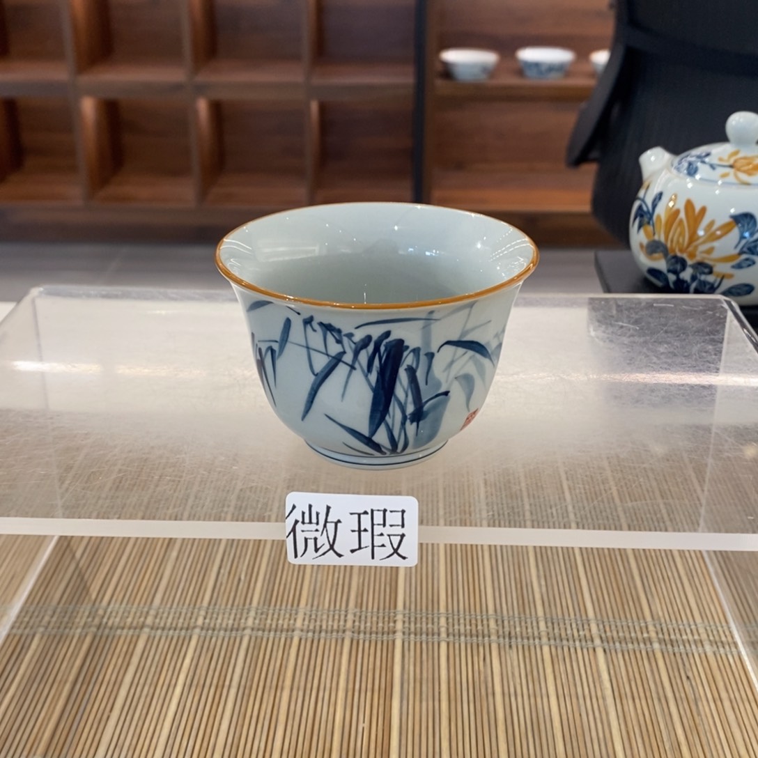 釉下彩老陶泥手工绘制