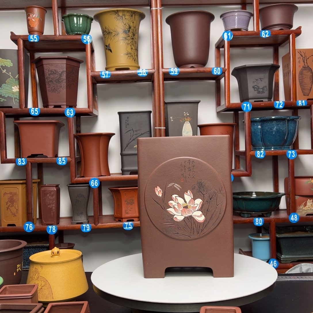 紫砂花盆继*四方花盆