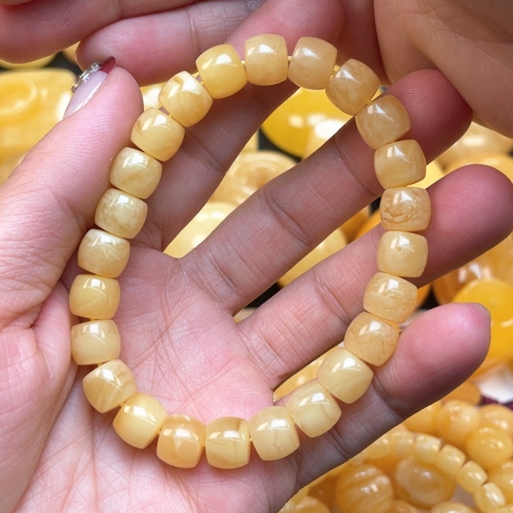 蜜蜡裸石未镶嵌蜜蜡手串