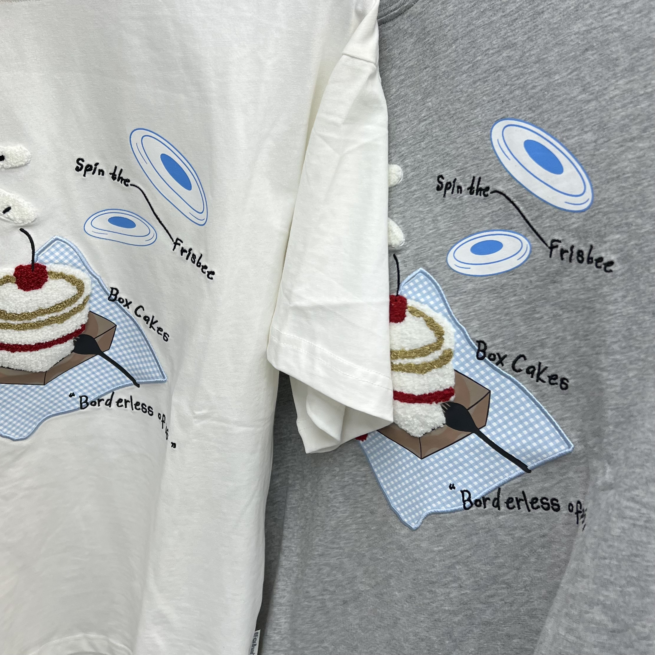 6家小狗蛋糕毛巾绣短袖