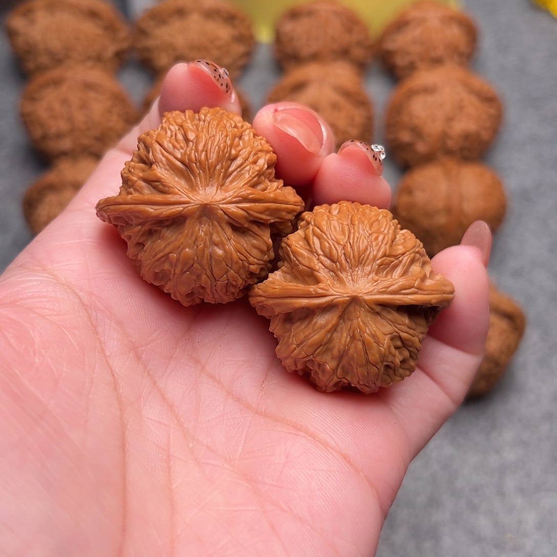 把件文玩核桃精品磨盘狮子头37全品