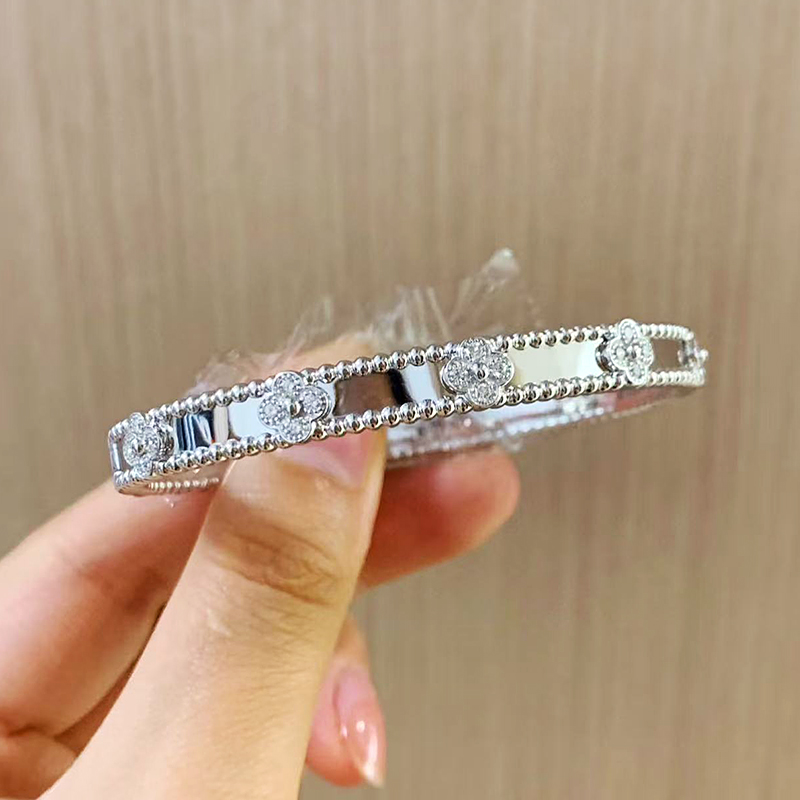 合金合成锆石手镯 合金合成锆石万花筒白金手镯