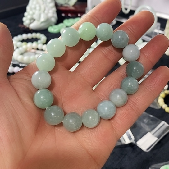 冬***雨翡翠未镶嵌手链缅甸天然翡翠A货厂家直销
