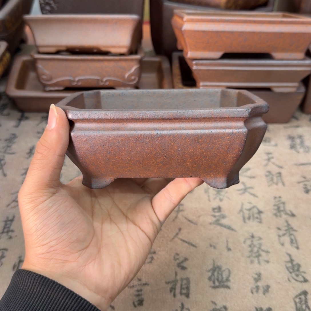 紫砂花盆46号宜兴紫砂正品花盆14x10x5