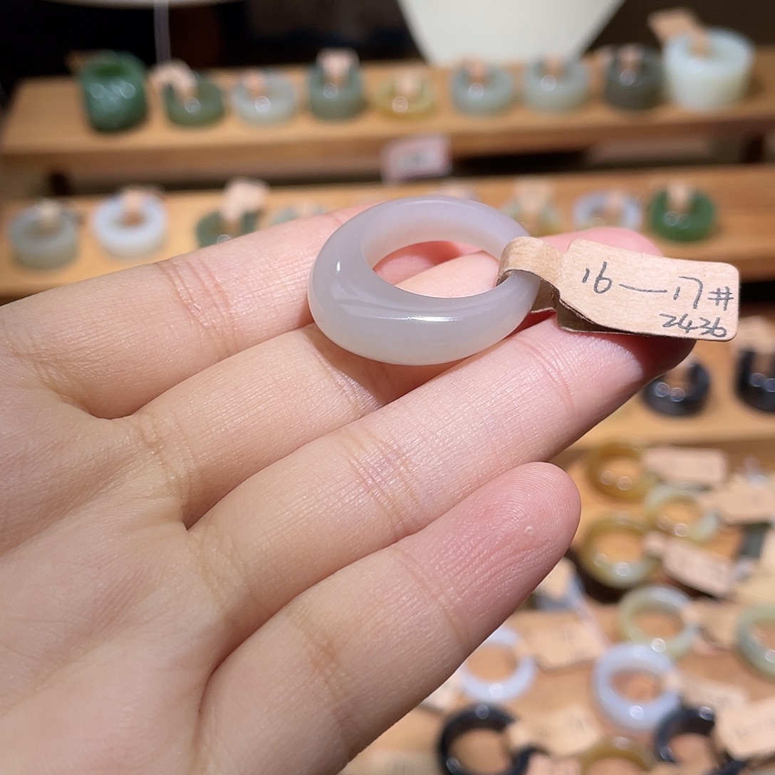 和田玉未镶嵌戒指17.9