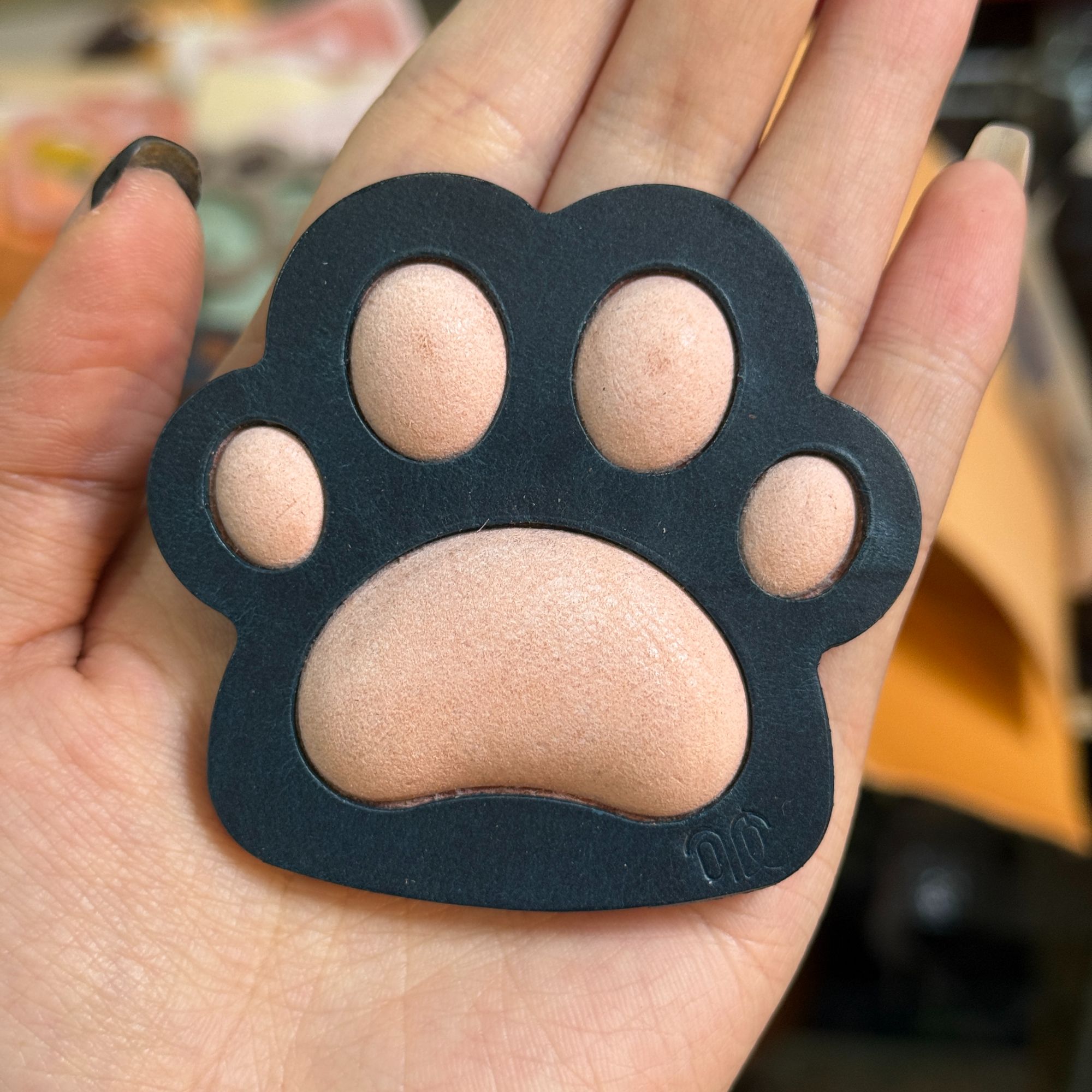 【编织绝配】可皮手工皮具皮质手作猫咪爪狗狗爪挂件