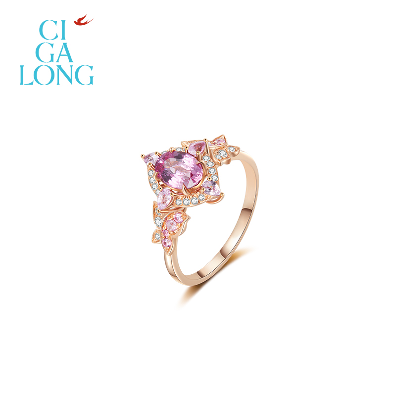 CIGALONG蝶恋花无烧帕帕拉恰戒指 【专场推荐】