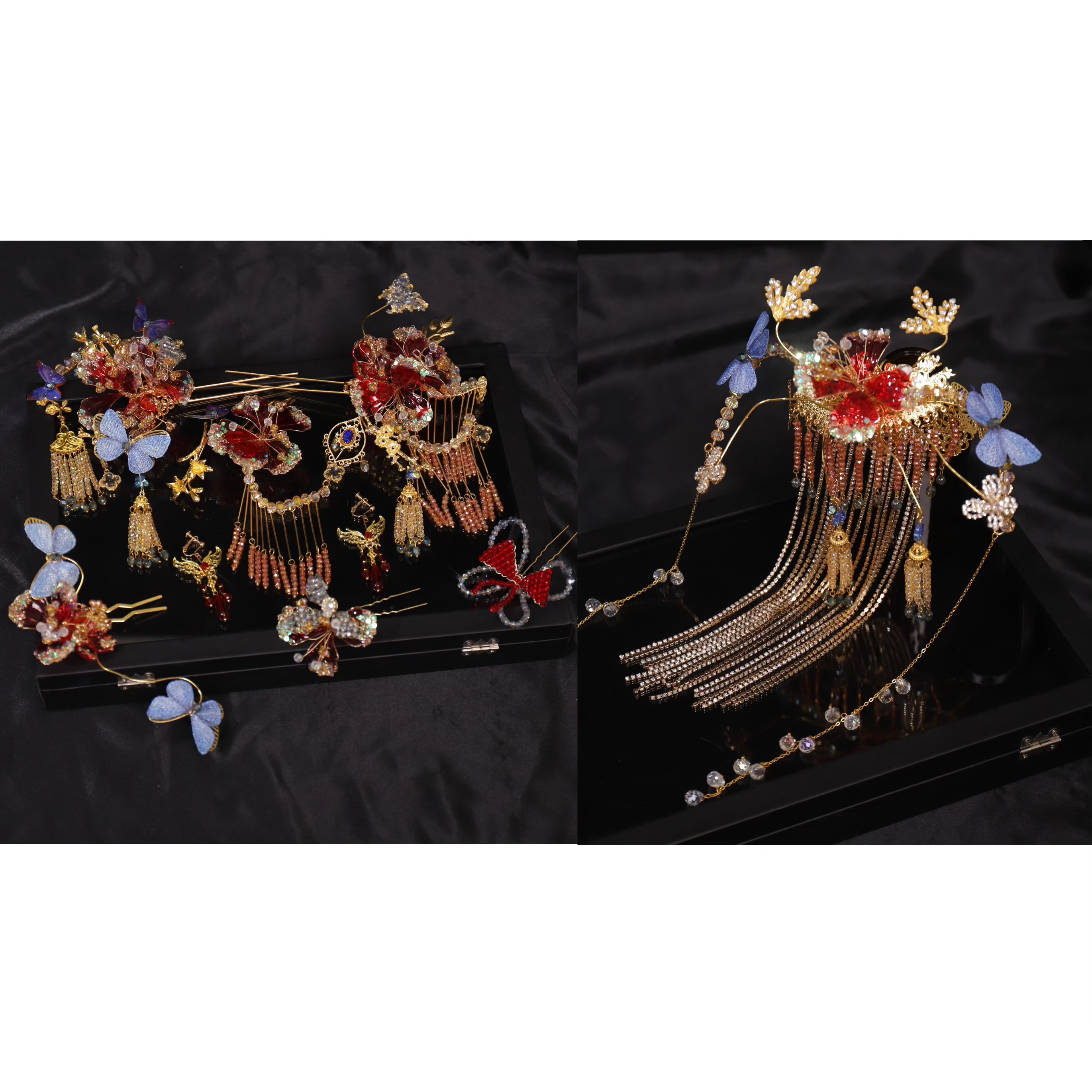 z8279新款红金蓝百搭大气秀禾古风新娘结婚新娘头饰