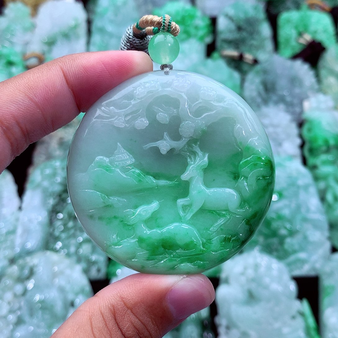 翡翠未镶嵌吊坠(不含链)