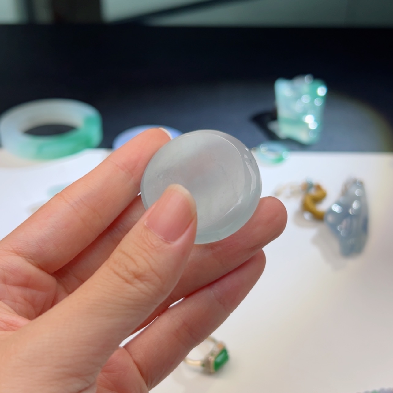 【闪购商品】定制翡翠未镶嵌天空蓝