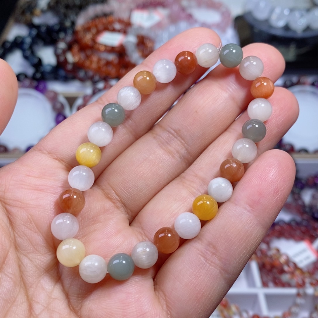 水晶手链未镶嵌兔毛