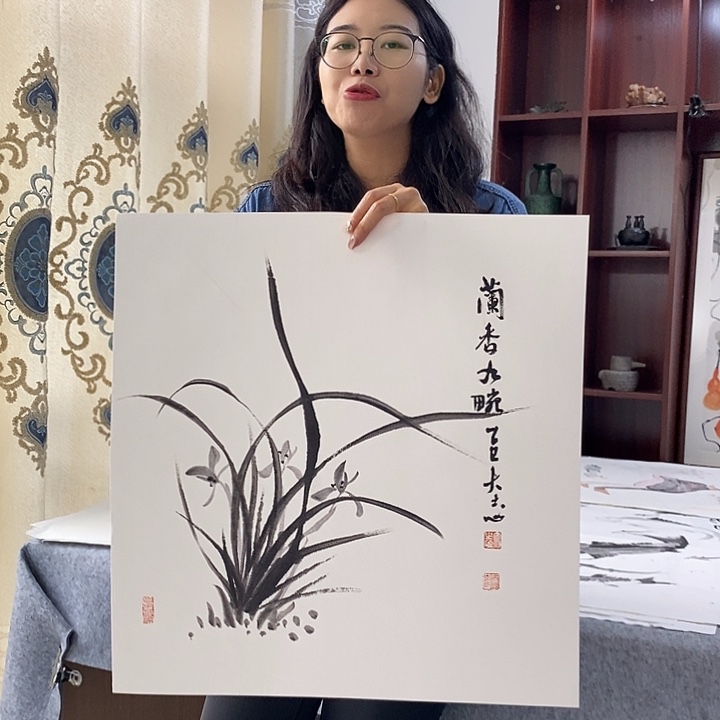 国画纯手绘国画写意作品50*50