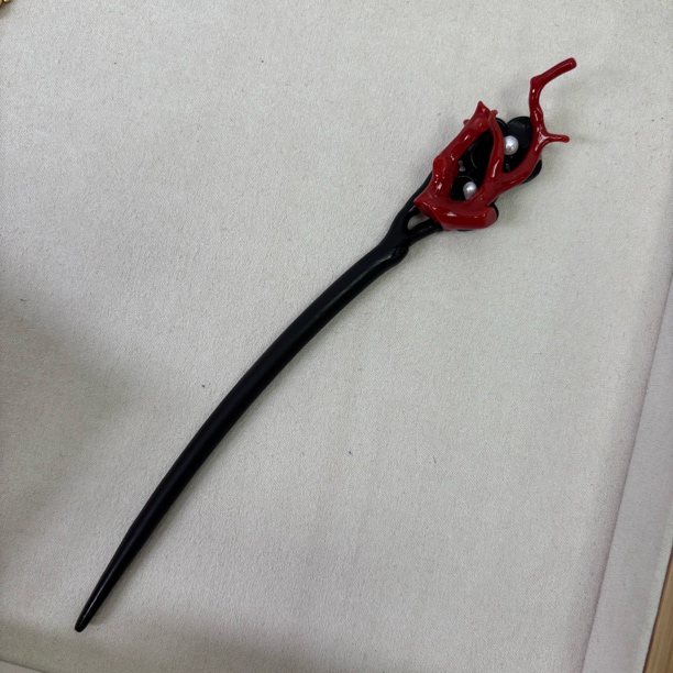 胖爷品牌直营天然珊瑚原枝树杈发簪