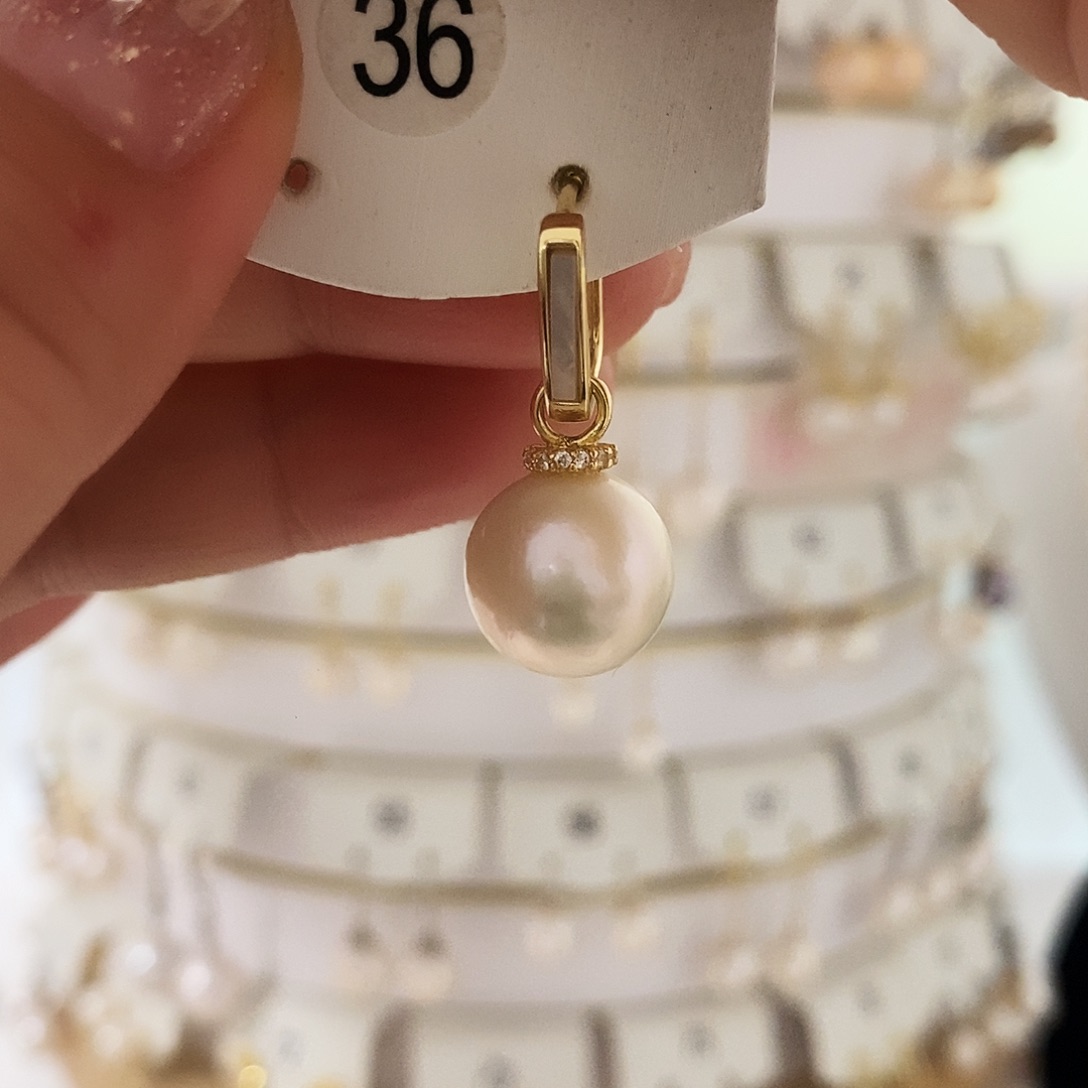 淡水珍珠耳饰银S925镶嵌