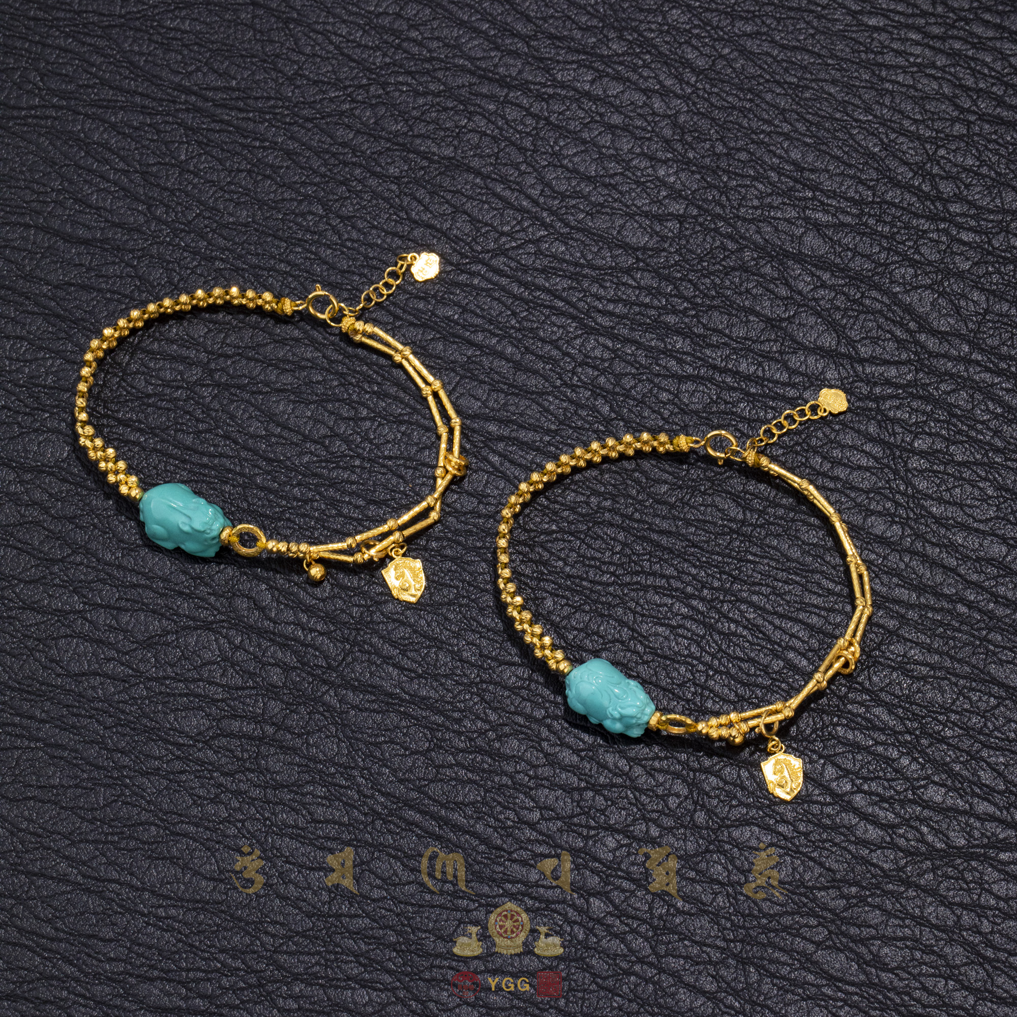 K【丙午TAI】绿松貔貅精编款太太牌金手链/FZJJQ02（多样性发其一）