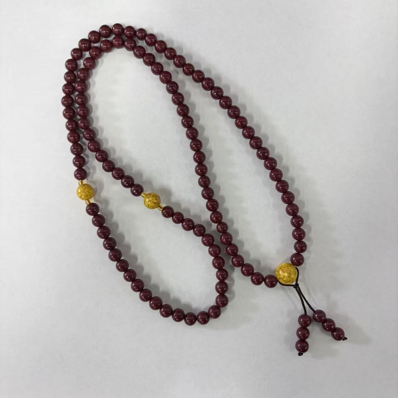  N065-经典带黄珠多圈手链6mm