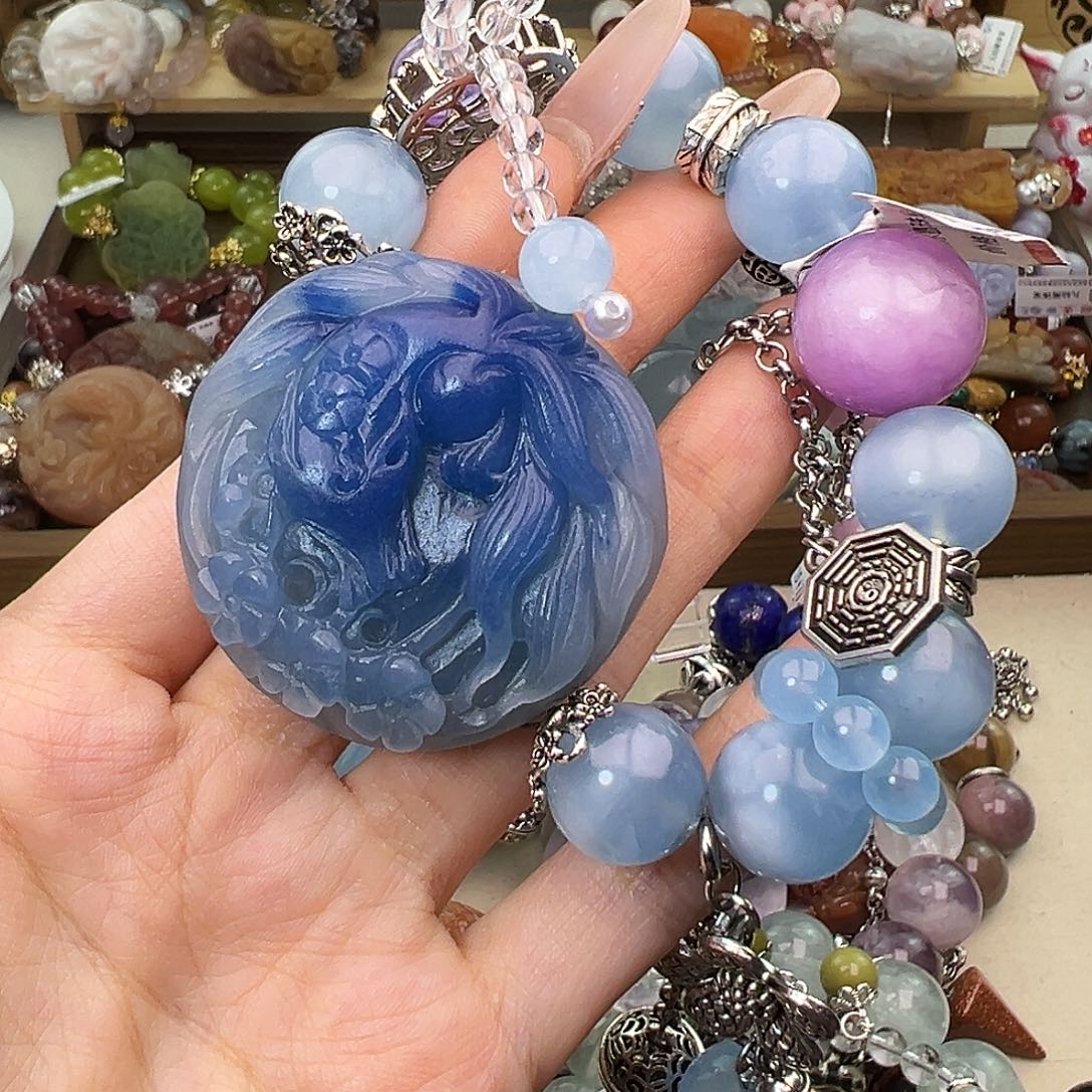 点***麻水晶合金手串水晶