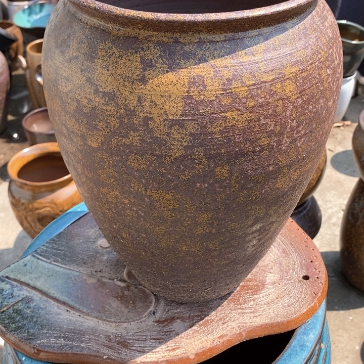 紫砂花盆高约35口23手工