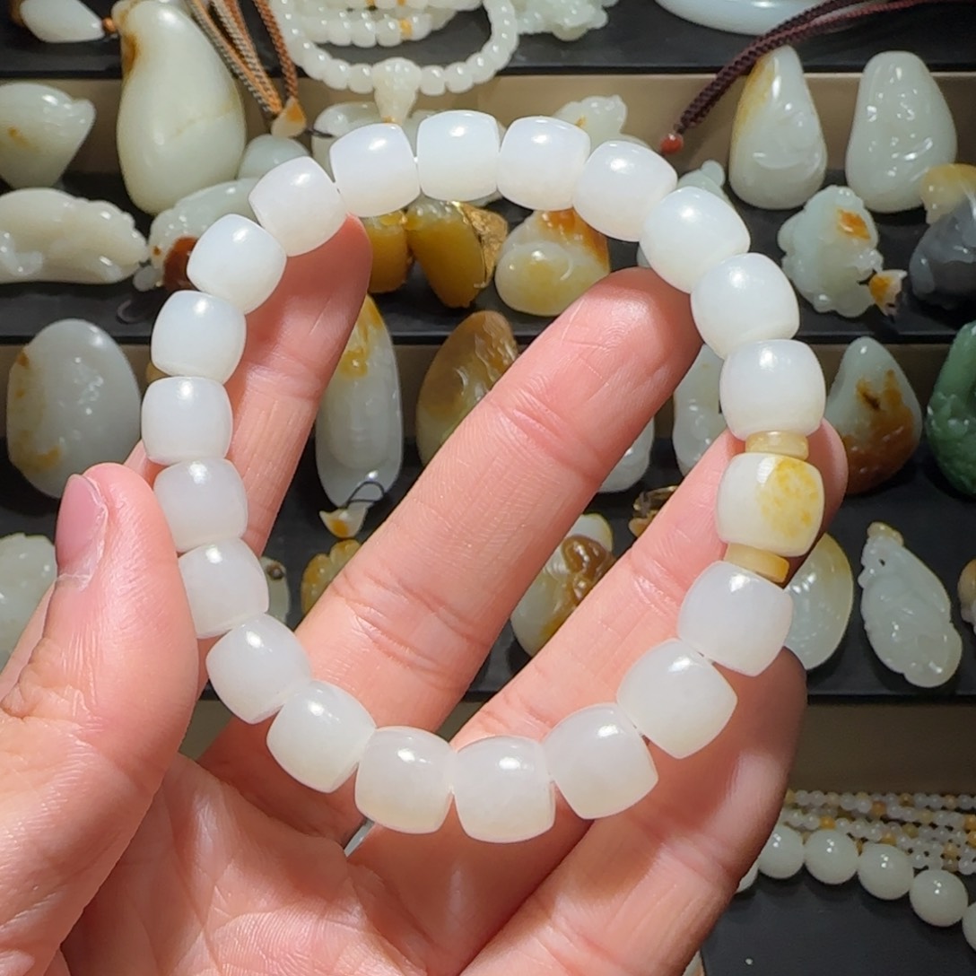 和田玉手链未镶嵌真**我