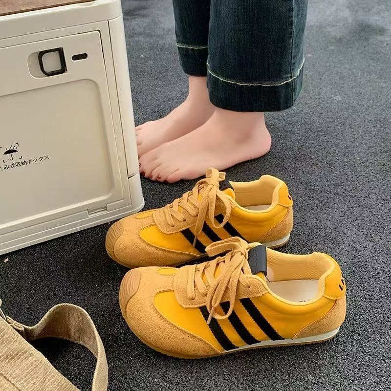 9003 黄色 德训鞋女2025夏季新款女鞋子学生休闲板鞋运动阿甘鞋