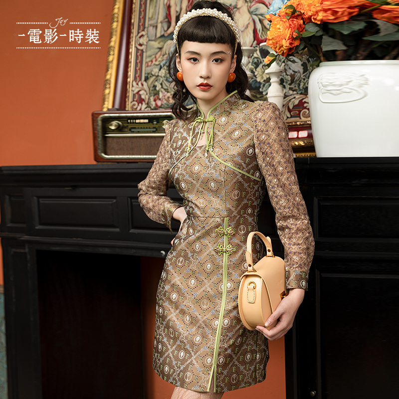 一电影一时装新中式改良提花旗袍国风连衣裙FCJL144548