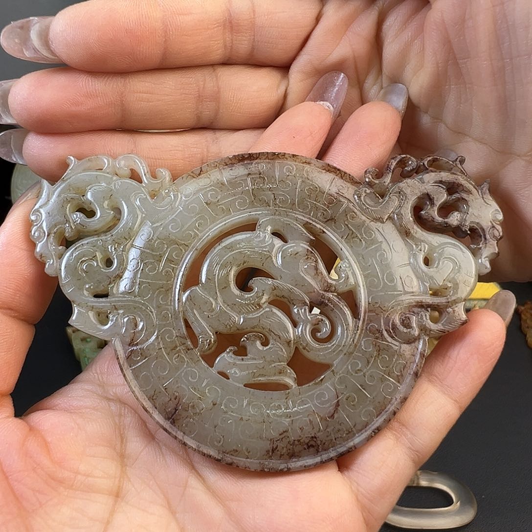 和田玉未镶嵌挂件欧*