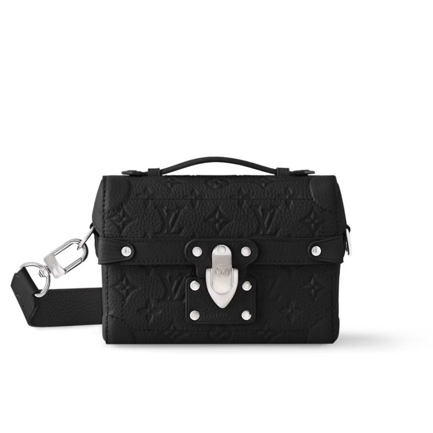 99新 LouisVuitton/路易威登 Soul Trunk 黑色压纹单肩包G050