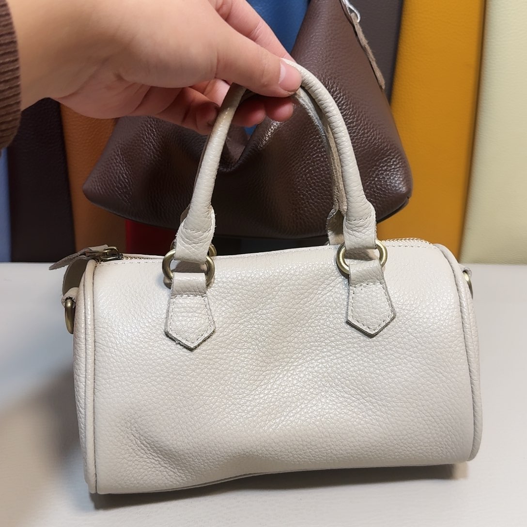 头层牛皮米白色真皮