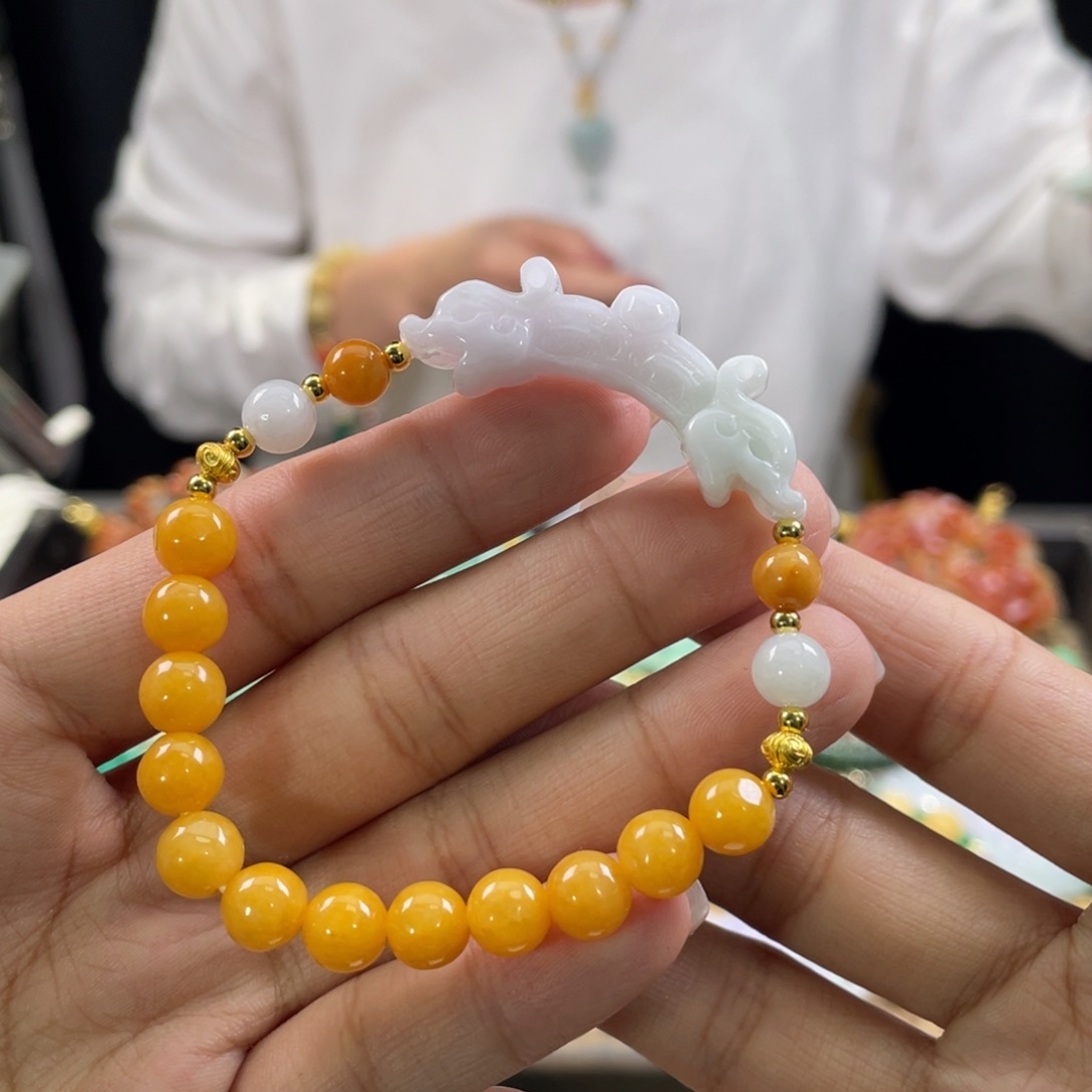 翡翠手串未镶嵌代编织