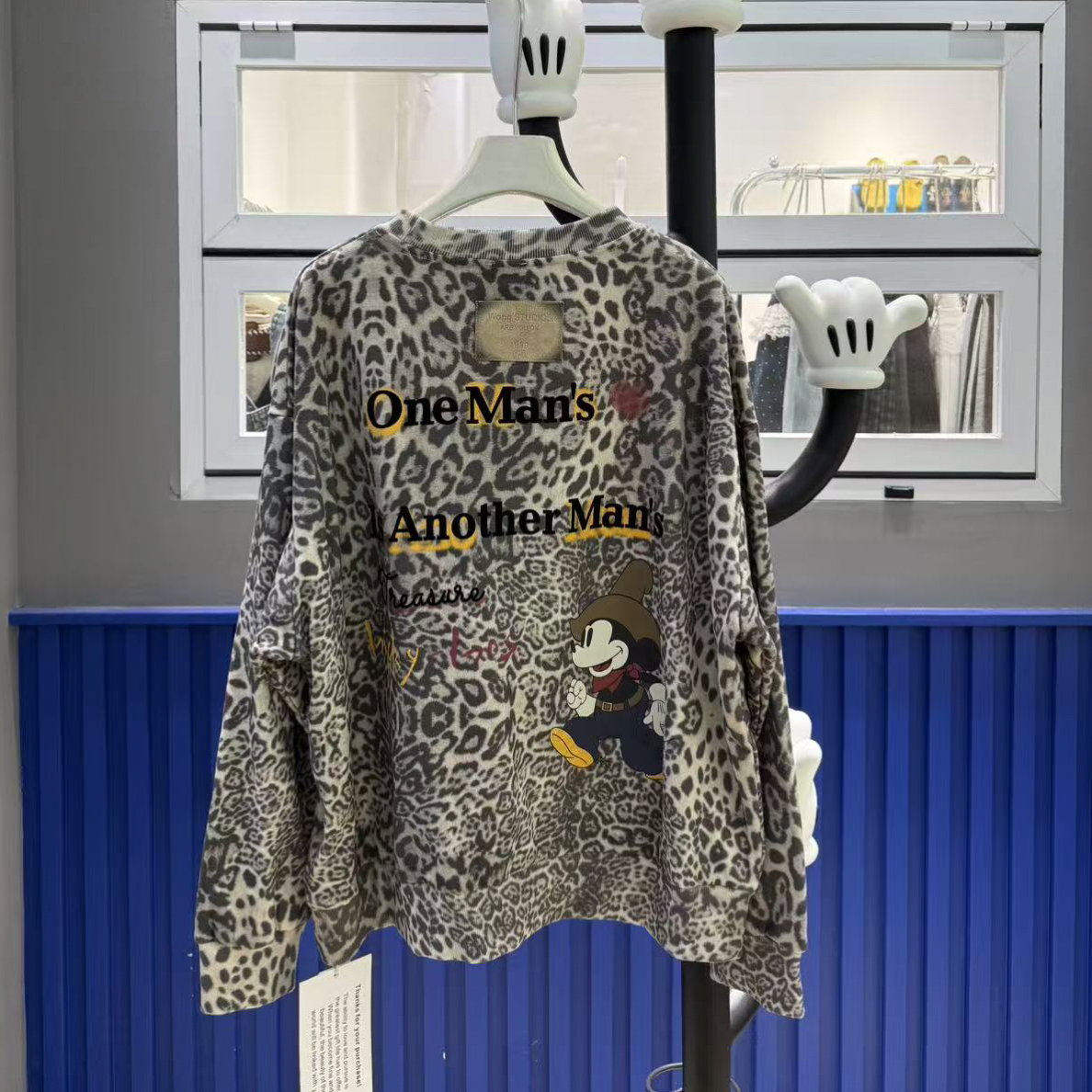 5548#深圳BOHAN秀秀家2025早秋新款豹纹米奇卫衣