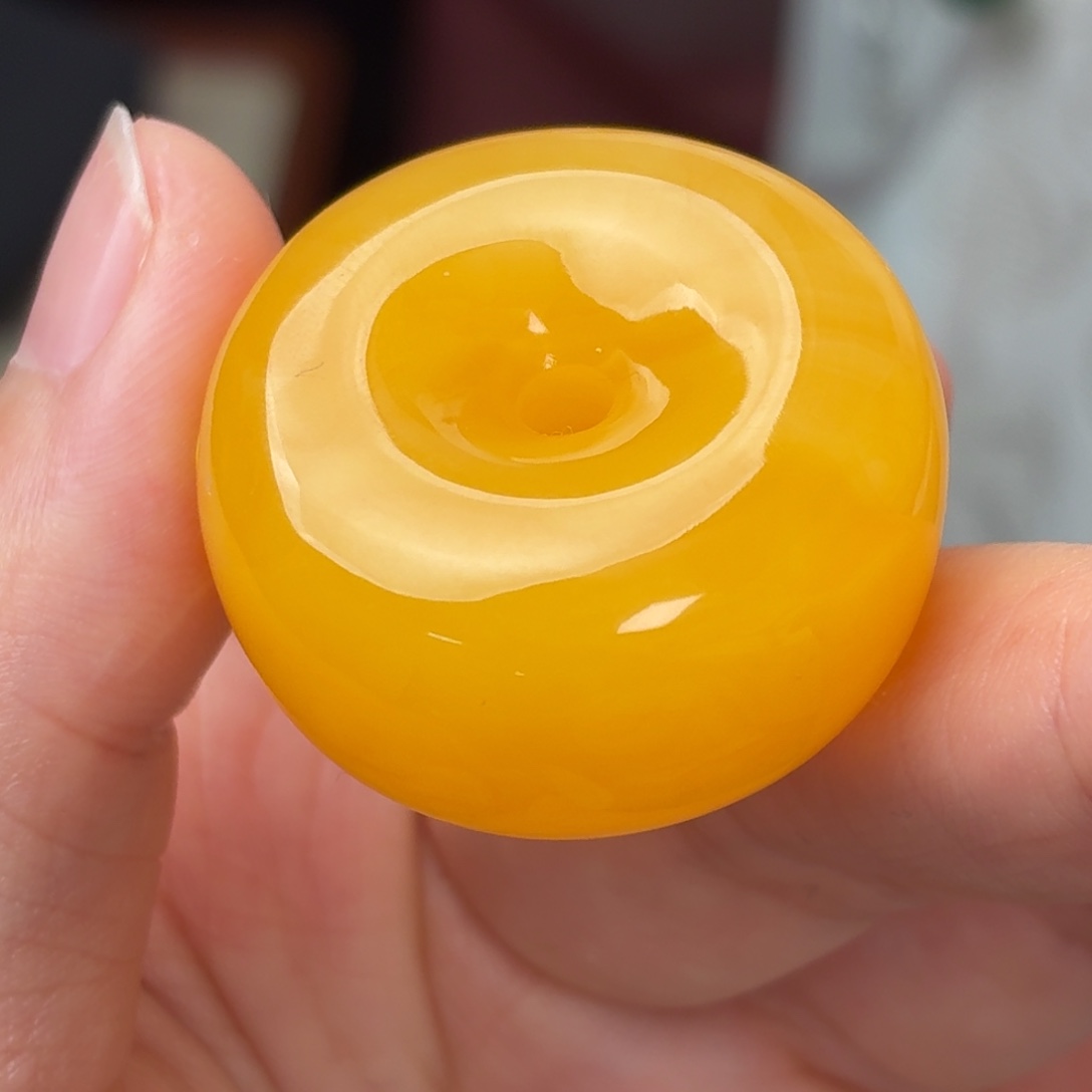 蜜蜡未镶嵌吊坠(不含链)橘红面包锁