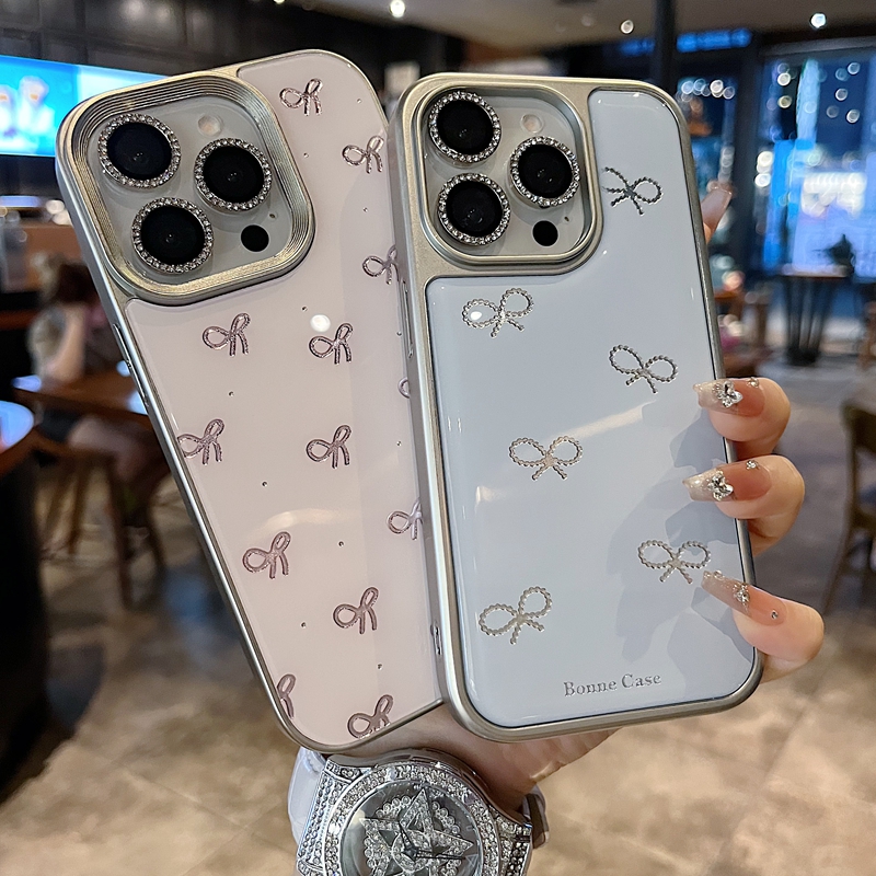 适用苹果系列iPhone16新款手机壳时尚个性六小结蓝底半包大孔透气