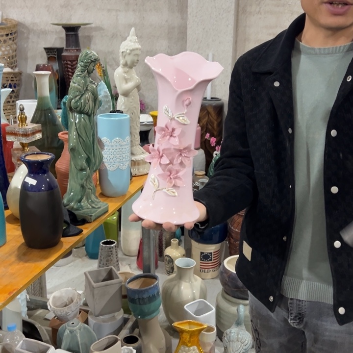 瓶高度30厘米口径10厘米微瑕捡漏干裂纹路磕碰