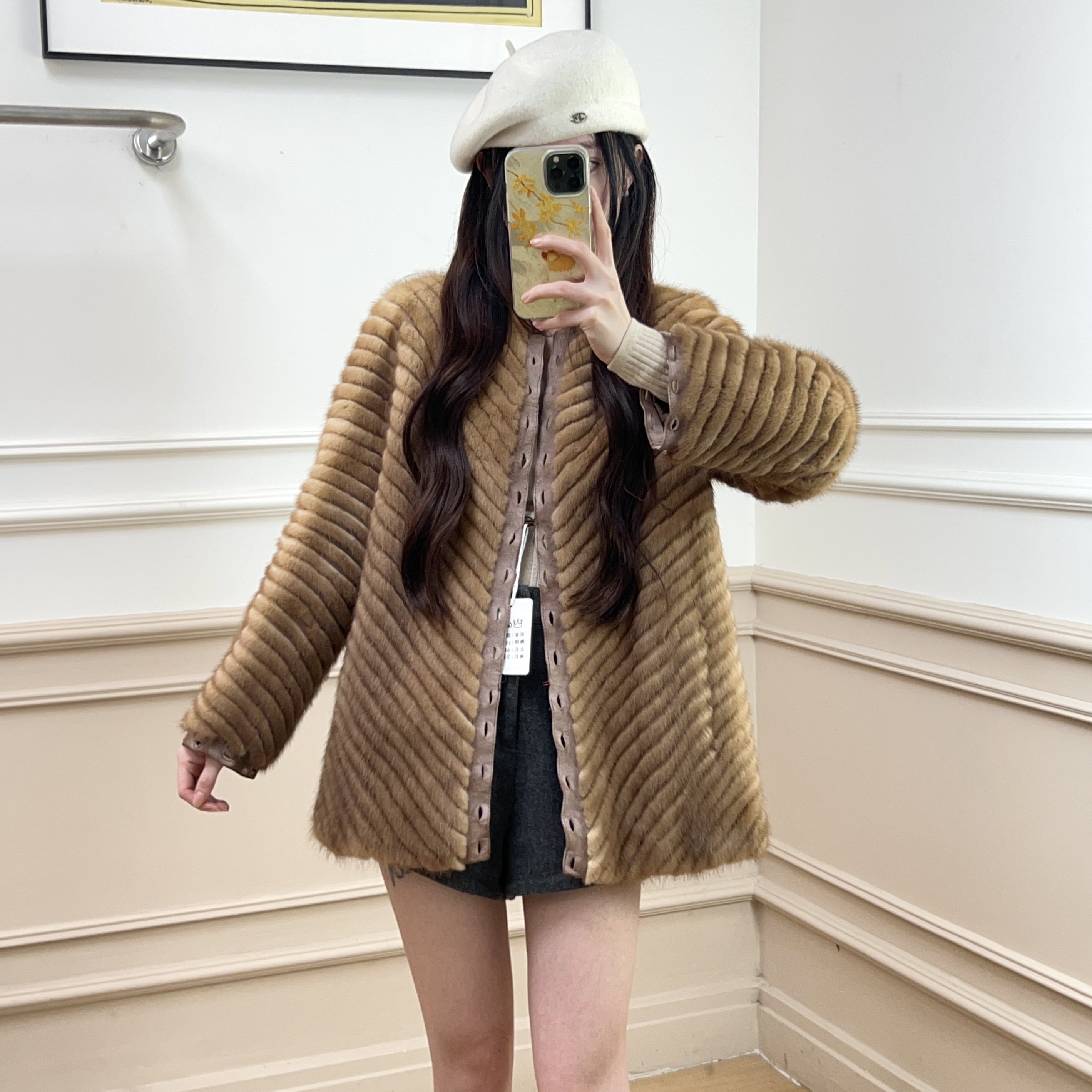 G64川刀金棕薄款秋冬厚外套时尚洋气宽松