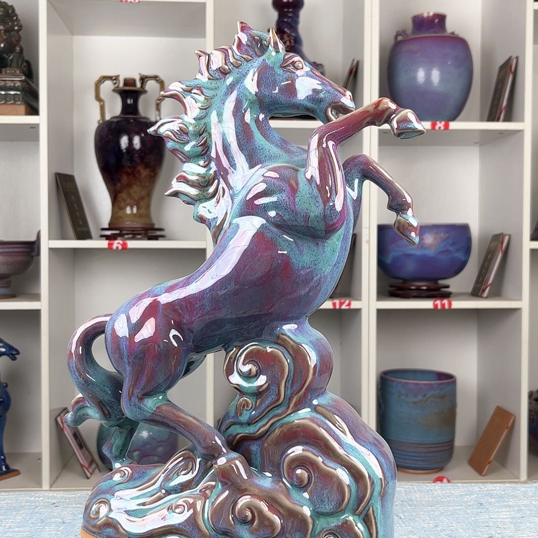 瓷片摆件……马到成功……