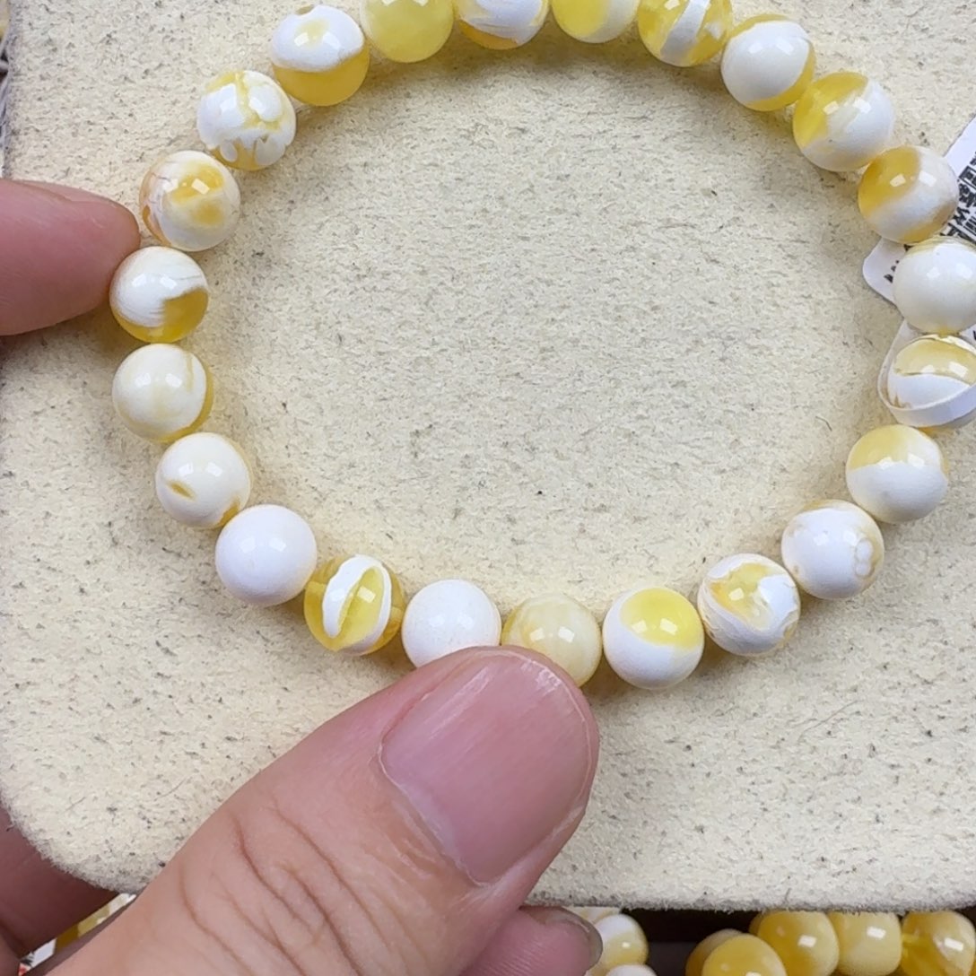 未镶嵌琥珀手链软*，