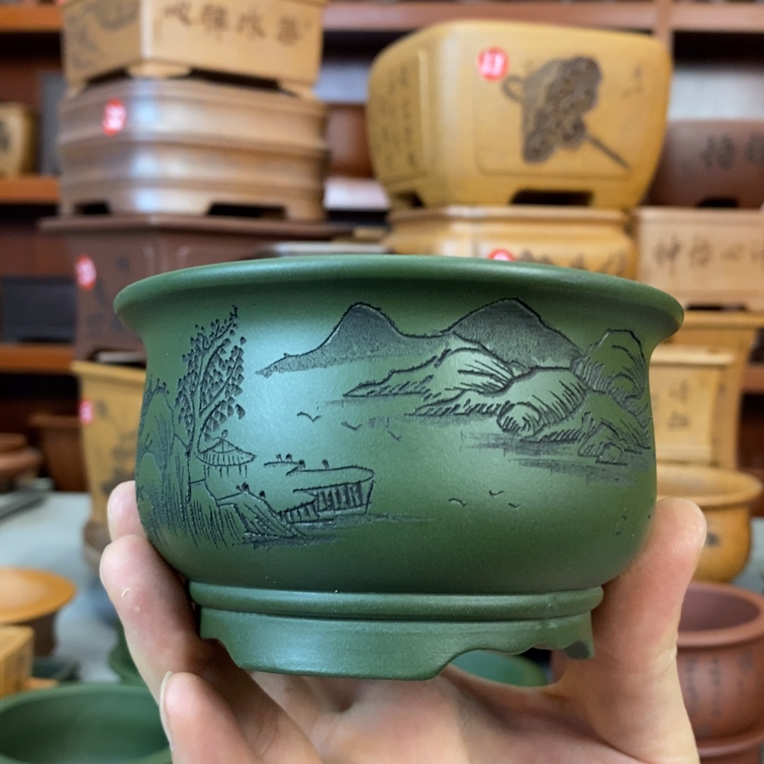 紫砂花盆盆景花盆小